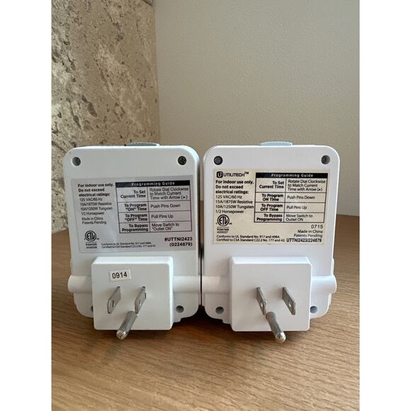 2 pack Intertek 24hour Mechanical Timers Christmas Vacation Lighting - Picture 4 of 5